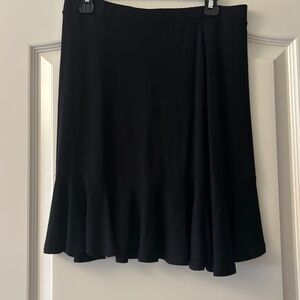 Black Ruffle Bottom Asymmetric Skirt Size Small